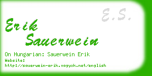 erik sauerwein business card